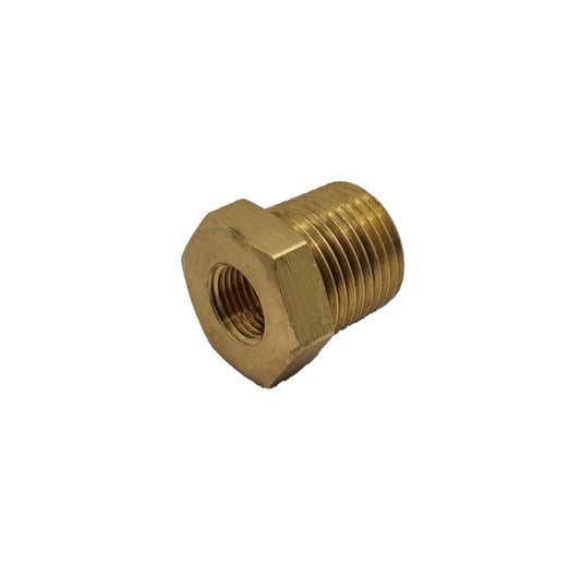 Sender Thread Adaptor. Internal Thread 1/8"-27NPTF, External Thread 3/8"18NPTF