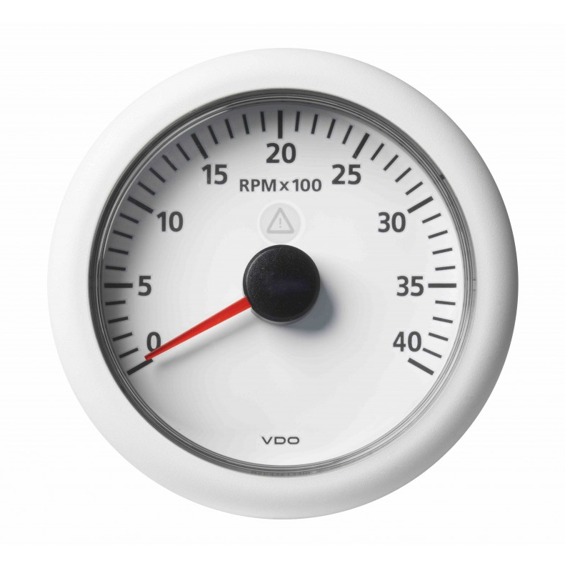 TACHO VIEWLINE WHITE 0-4000 52MM