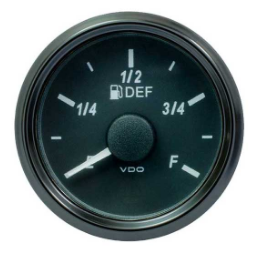 LEVEL GAUGE ADBLUE DEF SViu 52MM 12/24V RANGE E-F 240-33 OHMS 8 PIN HARNESS INCLUDED