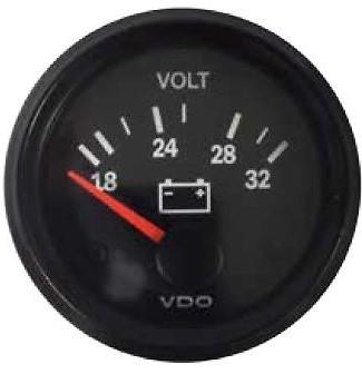 Voltmeter Cockpit Vision, Range 18-32V, 52mm