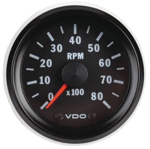 Tachometer Cockpit Vision, 0-8000 RPM, 52mm