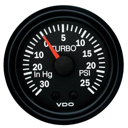 Mechanical Turbo Gauge Cockpit Vision, -30-0 In Hg +25 PSI, 52mm