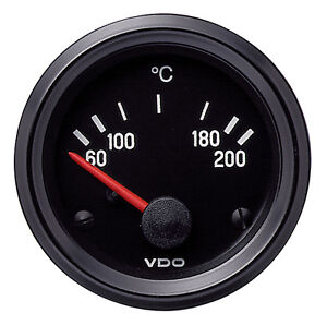 Oil Temperature Gauge International, 60-200°C, 24V