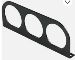 L Shape Metal Bracket (black) to suit 52mm Gauge (Triple Bracket)