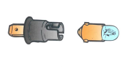 GLOBE & HOLDER 12V 9MM TUBE SC