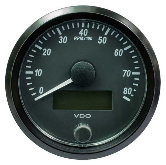 Tachourmeter, Single Viu, Range 0-8000 RPM, 80/85mm