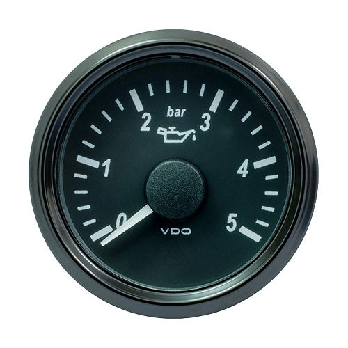 Oil Pressure Gauge, Single Viu, Range 0-5 Bar