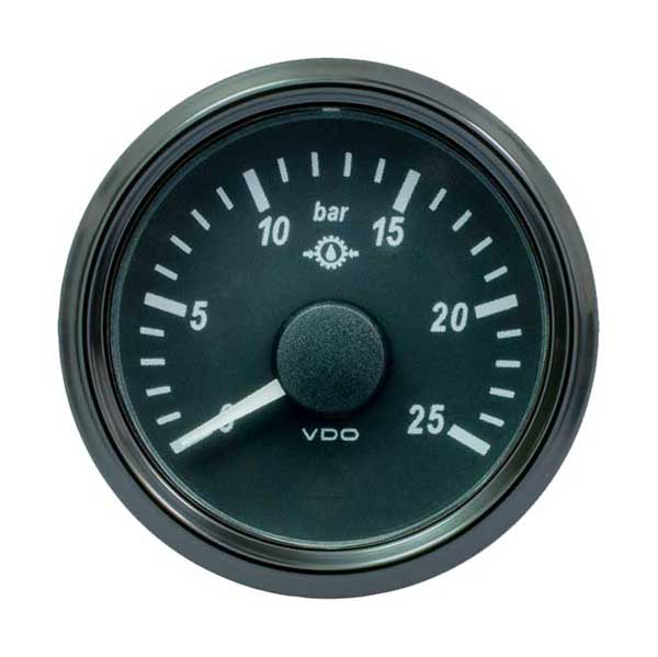 Pressure Gauge (Transmission), Single Viu, 52mm, 0-5V, Range 0-25 Bar, 10-180 oHms