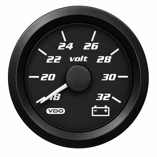 VOLTMETER 18-32 52MM CAN