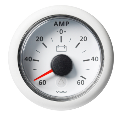 AMMETER -60-+60 VIEWLINE WHITE 52MM