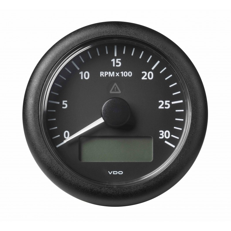 TACHOURMETER VIEWLINE BLACK 0-3000 85MM