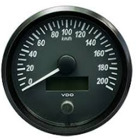 Speedometer, Single Viu, 80/85mm, Range 0-200 kph