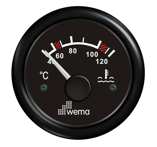 WATER TEMP 12V 40-120 C/W DROP/RESIST