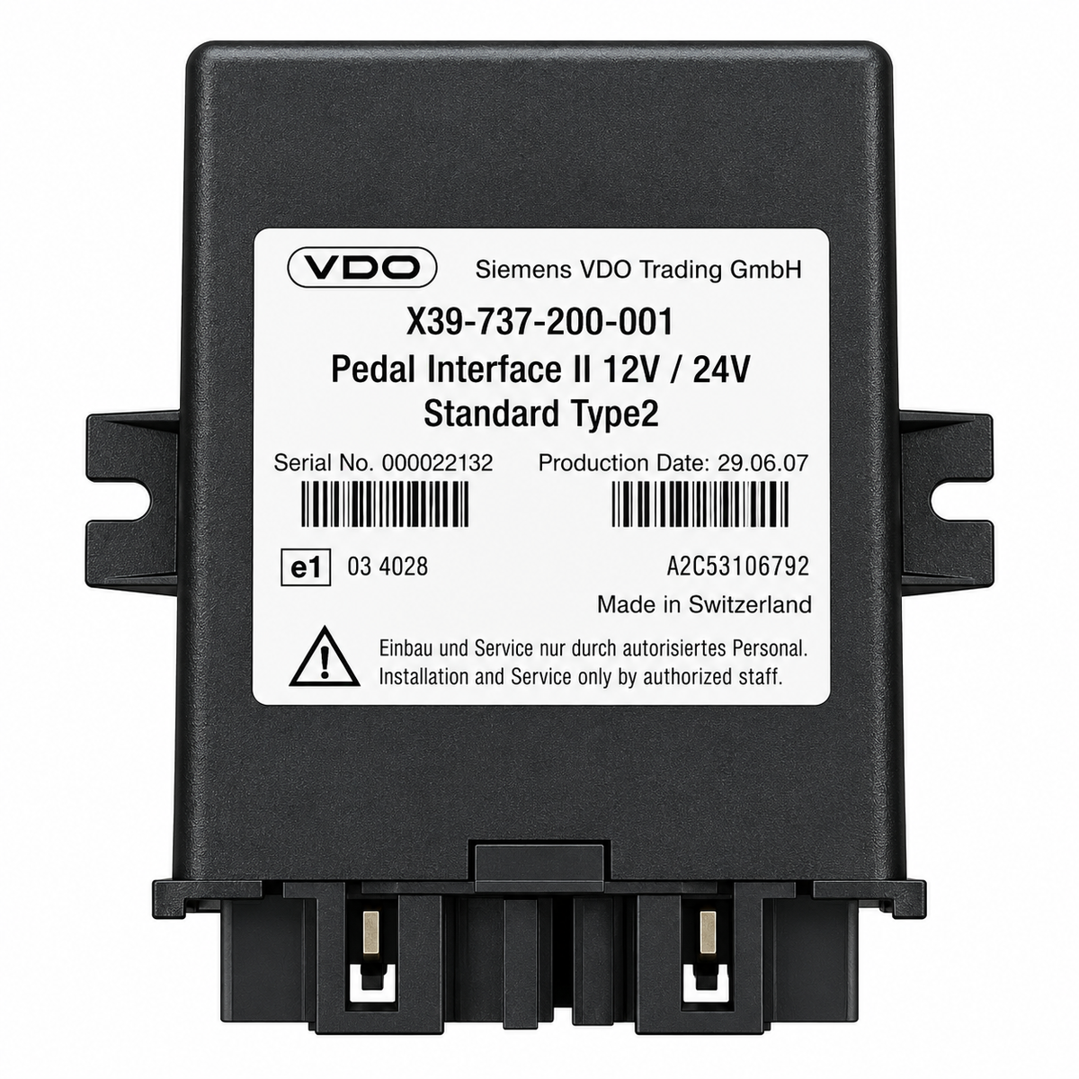 PEDAL INTERFACE STANDARD TYPE 2