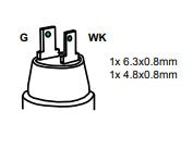 Temperature Sender/Switch, 40-120/98°C, 5/8”-18NF-3 Thread