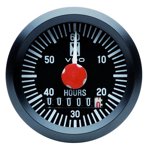 Hourmeter Non-illuminated 12V with Minute Hand