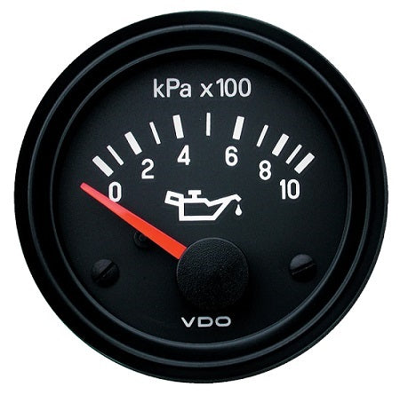 Oil Pressure Gauge International, 0-1000 kPa, 24V