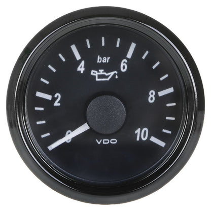 Oil Pressure Gauge, Single Viu, Range 0-10 Bar