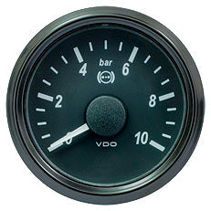 Brake Pressure Gauge, Single Viu, Range 0-10 Bar